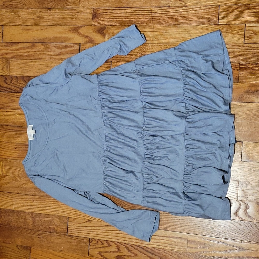 Tiered 3/4 sleeve mini dress/tunic